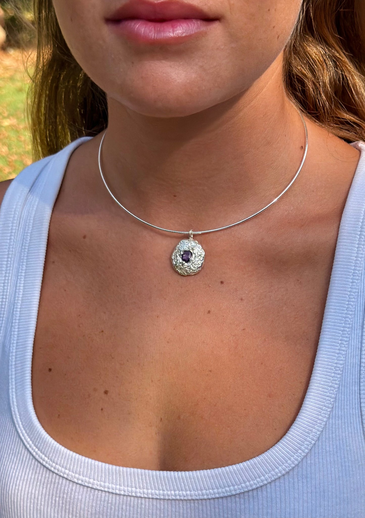 שרשרת שיר סגולה כסף