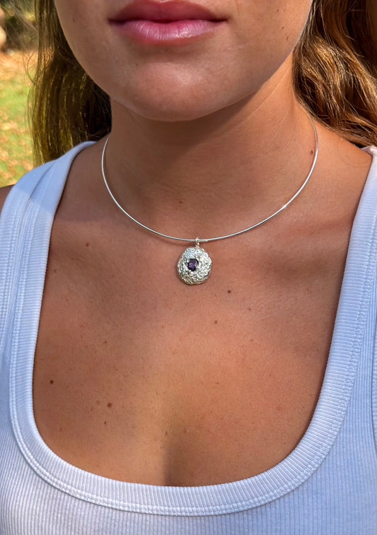 שרשרת שיר סגולה כסף