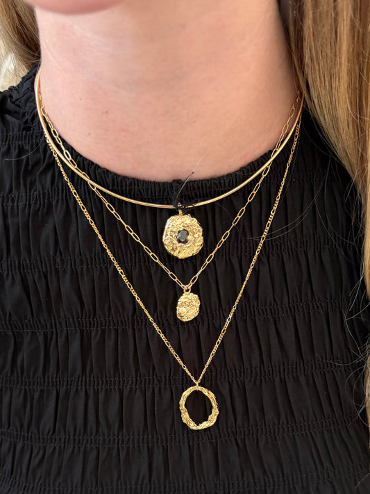 שרשרת שיר חומה זהב